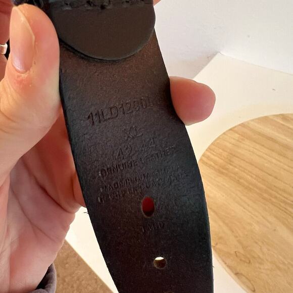 Levi's Brown Genuine Leather Free Size Single Notch Utility Belt Size XL Unisex - Picture 3 of 8